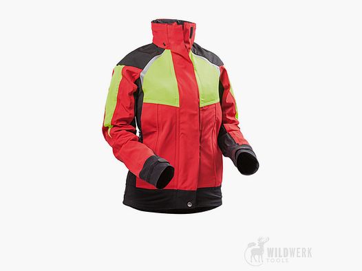 Pfanner Ventura Rain Jacket, Color Red - Neon Yellow