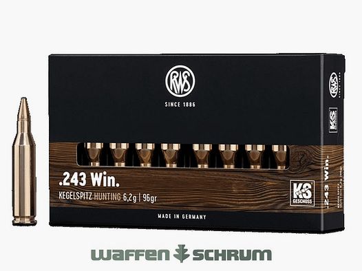 RWS .243Win Kegelspitz 6,2g - 96gr