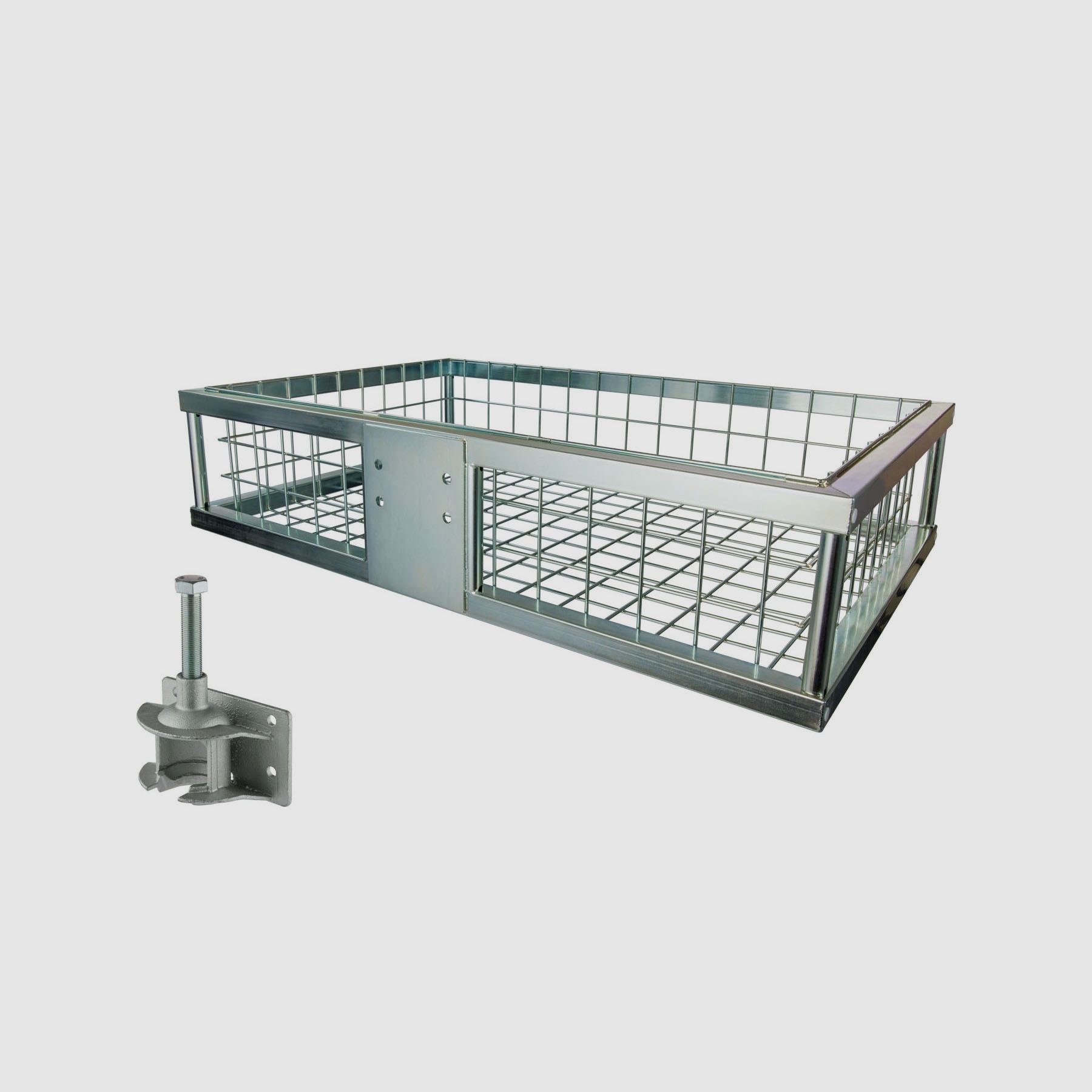 Zinc-plated rear carrier with plug coupling