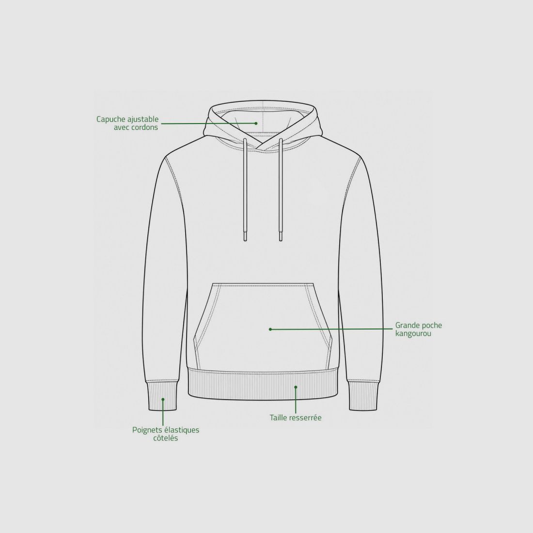Hoodie Bartavel® Oranje Spaniel Jacht, afbeelding 3 van 13