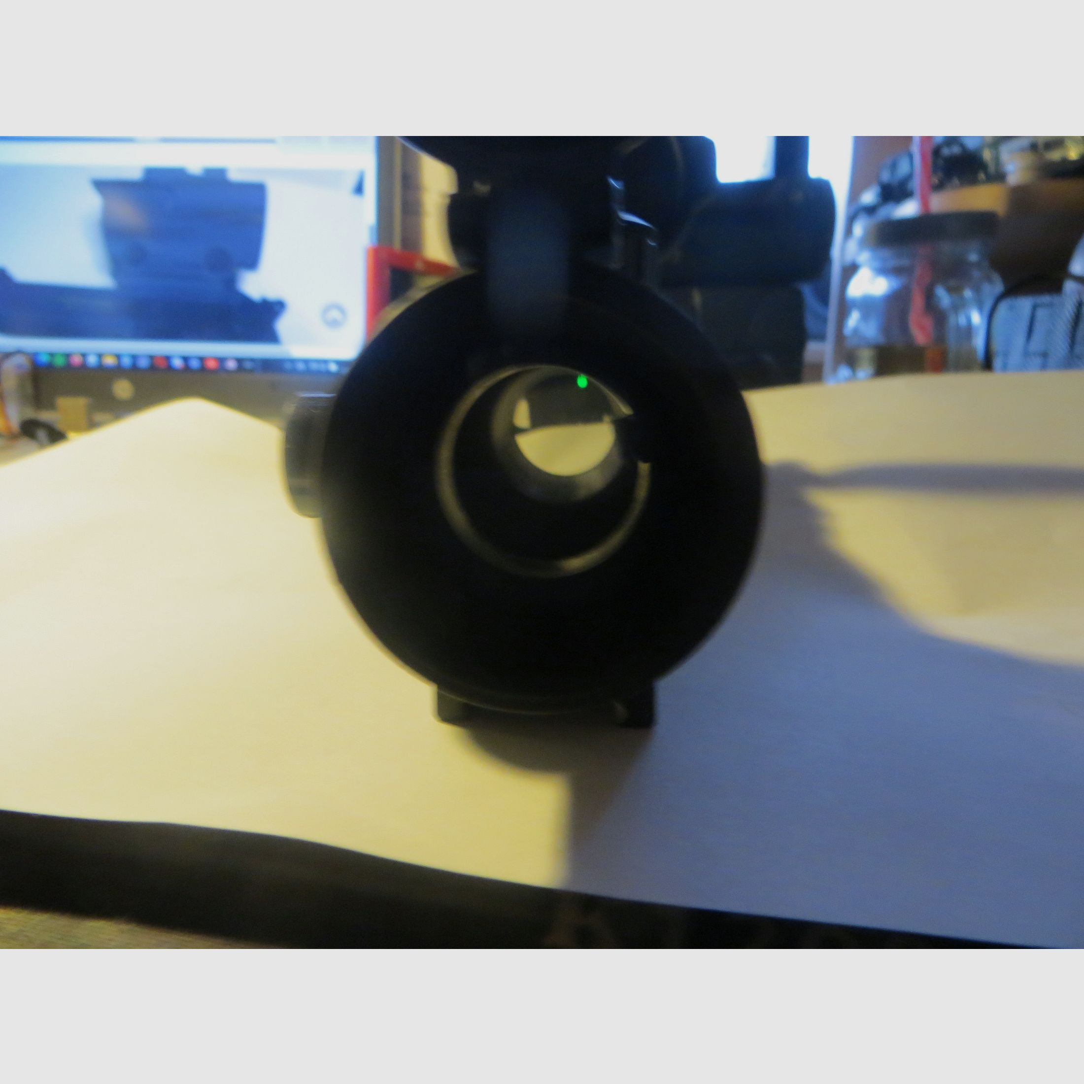 Like-new scope 3x44 for 20 mm rail with RedDot