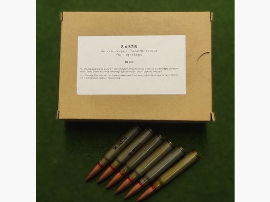 Amunicja kulowa SM 8×57 JS FMJ 10 g