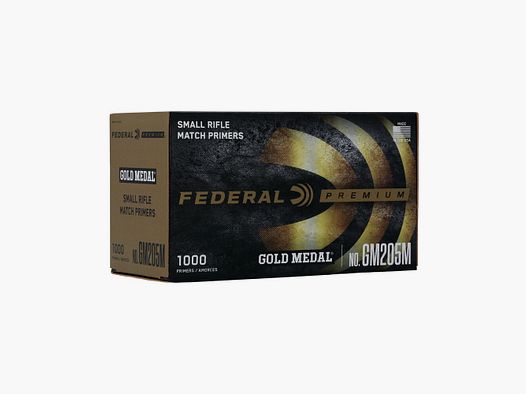 FEDERAL AMORCES GOLD MEDAL SMALL RIFLE PRIMERS N° GM205M BOITE DE 100