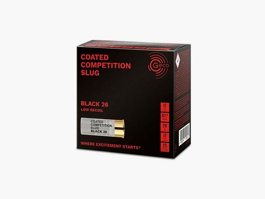 Geco 12/67,5 Coated Competition Slug Black 26g | 25 Stk.