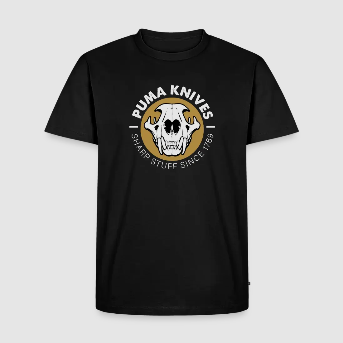 PUMA Men’s Premium T-Shirt "Skull Frontal Sharp Stuff" White