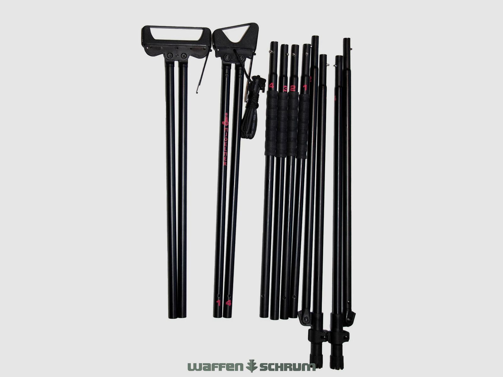 Mjoelner Hunting Zielstock 4-Beinig Alu / schwarz / FENRIS I