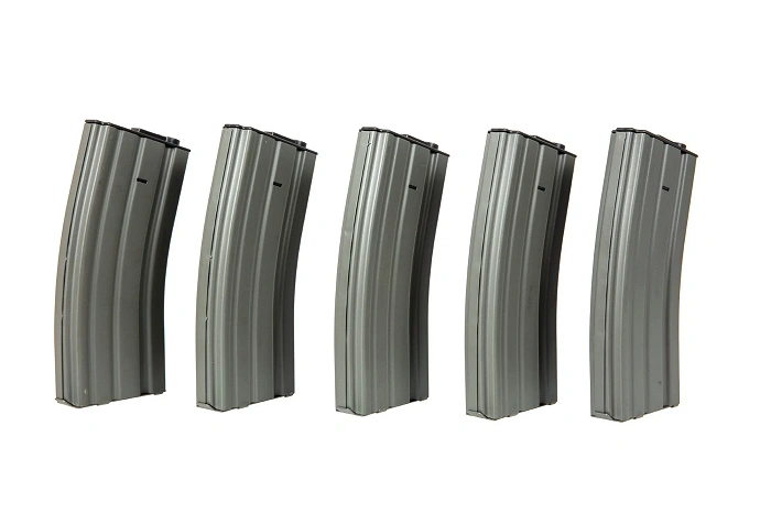 Zestaw 5 magazynków Mid-Cap na 120 kulek do replik M4/M16 - szary, zdjęcie 11 z 16