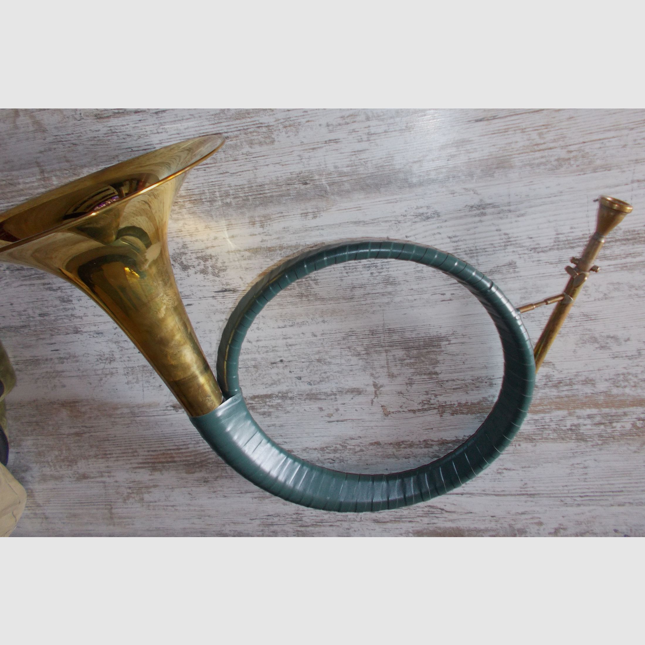 3x Jagdhorn Taschenjagdhorn Fürst Pless ALT aus Nachlass