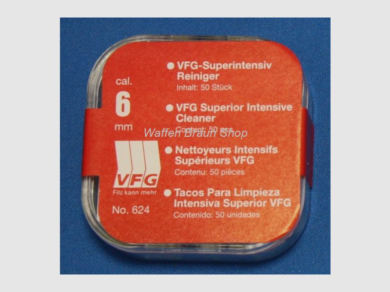 VFG Superintensiv Reiniger, No. 624, cal. 6mm, 50 Stück