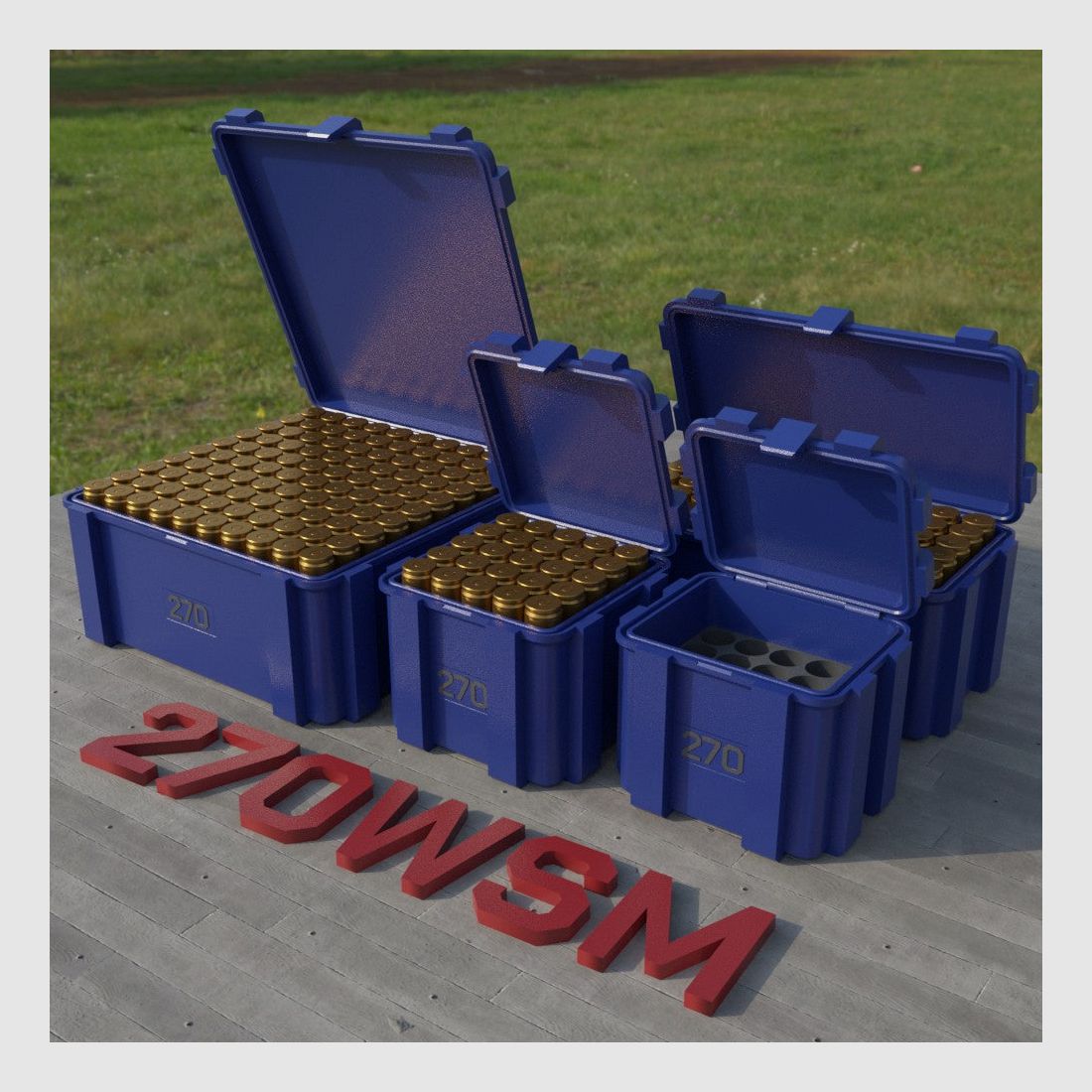 Filamelt Munitionsbox / Ammo Box .270 WSM – Patronenbox ‘Klappdeckel’ – 20 / 25 / 50 / 100 Runden