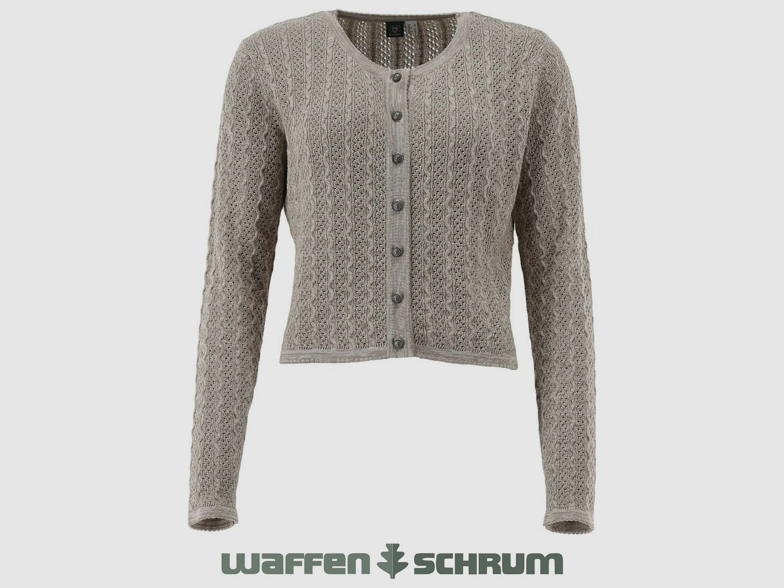 Veste en tricot pour femmes Gipfelstürmer col rond Ecrue