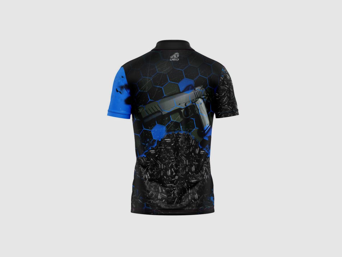 DED 1911 Competition Blau T-Shirt, Größe: S, Benutzerdefinierter Name: Mit Benutzerdefiniertem Namen, Kleidungstyp: Damen, Bild 2 von 3