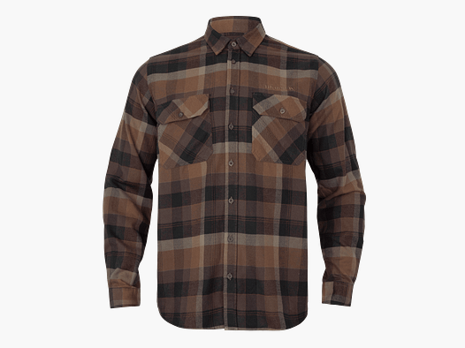 Härkila Asmund L/S Shirt Men Rust Brown Check XL