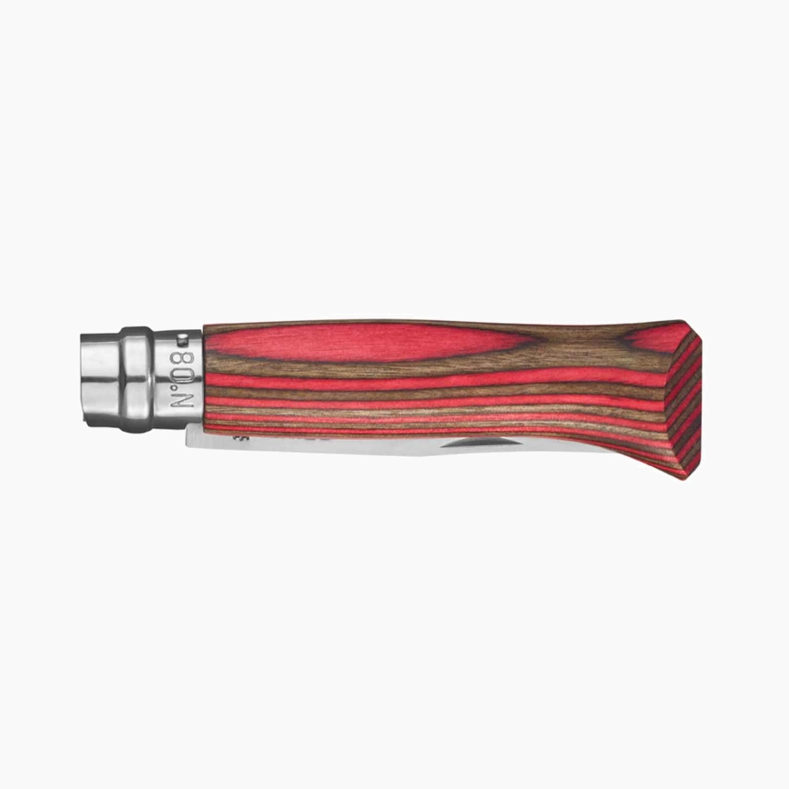 Messer N°08 Inox Birke laminiert rot, Bild 2 von 3