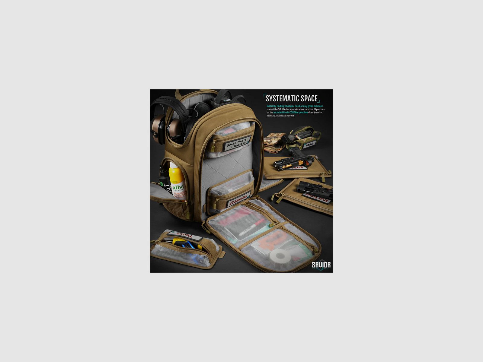 Rugzak Competition S.E.M.A Compact Savior Equipment kleur TAN, afbeelding 2 van 4