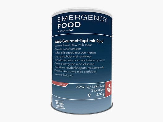 TREK'N EAT NOURRITURE D'URGENCE Pot Gourmet Forestier avec Bœuf - 470 g