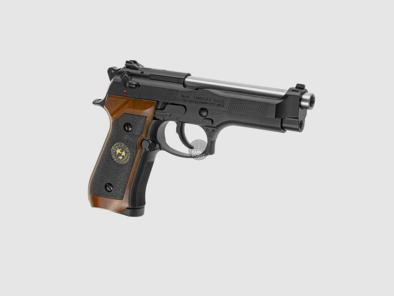 Softair - Pistole - WE M92 Samurai Edge Biohazard Full Metal Co2-Schwarz - ab 18, ber 0,5 Joule