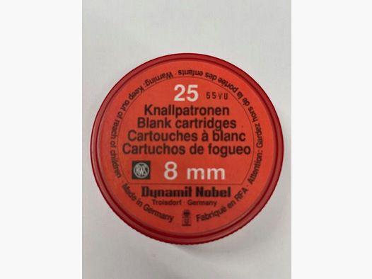 RWS Knallpatronen 8mm 25 Stk.