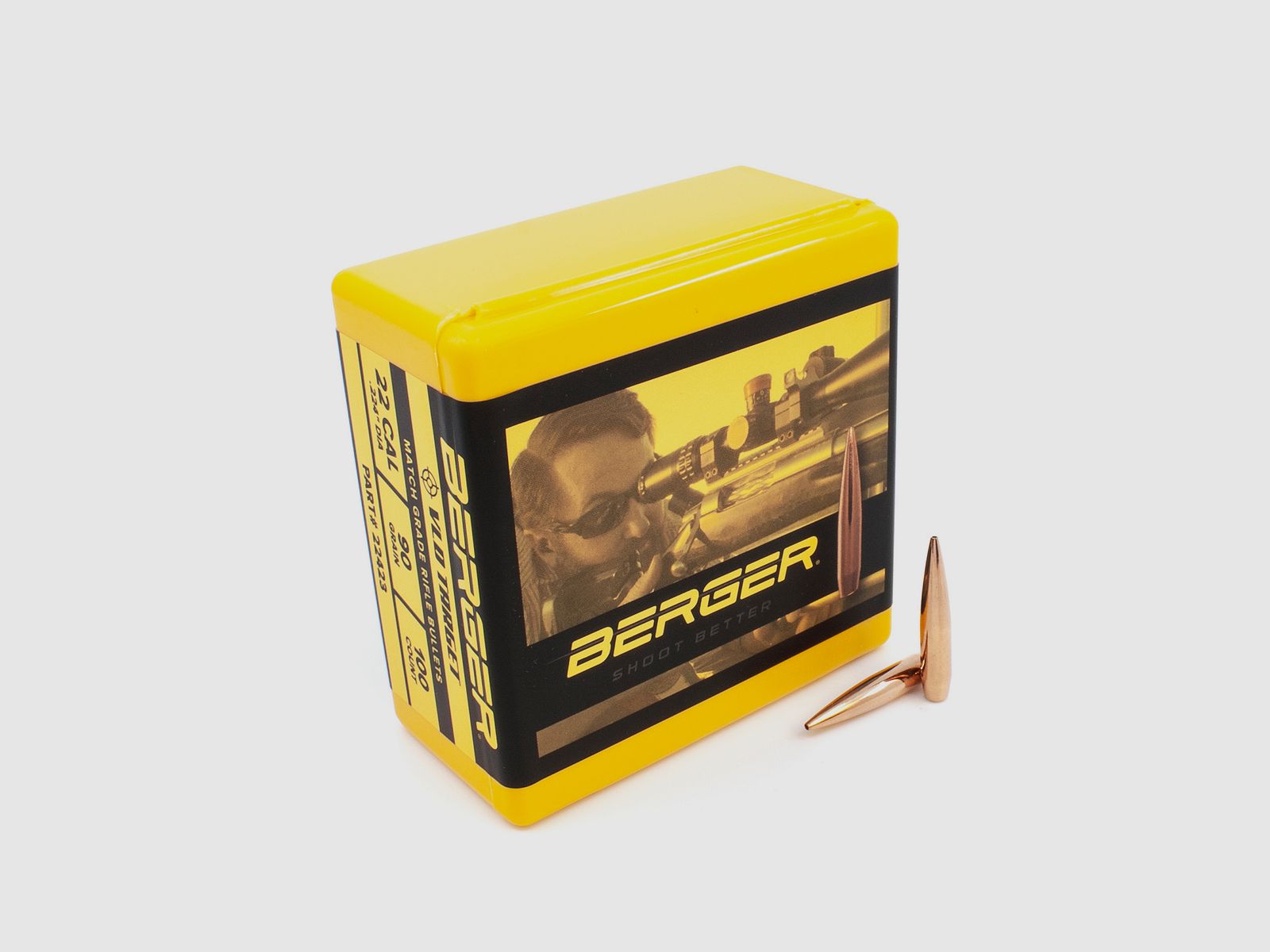 Proiettile Berger .22 VLD Target 90GR 100 Pezzi