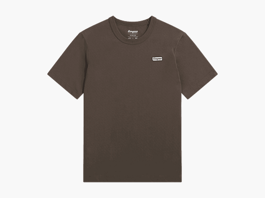 Bergans Logo T-shirt in Cotone Uomo Dark Rock Taupe M