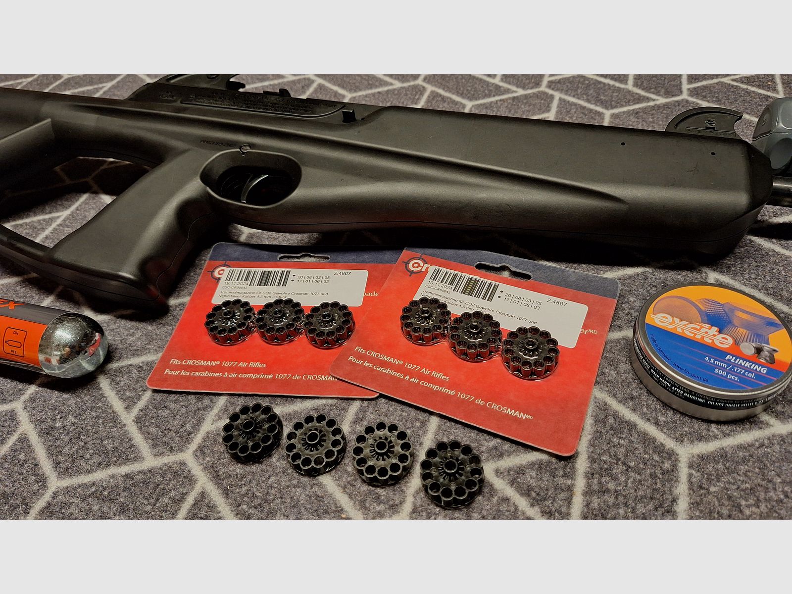 Crosman Nightstalker 4,5 Diabolo CO2 - RARITÉ! Silencieux + 10 chargeurs !