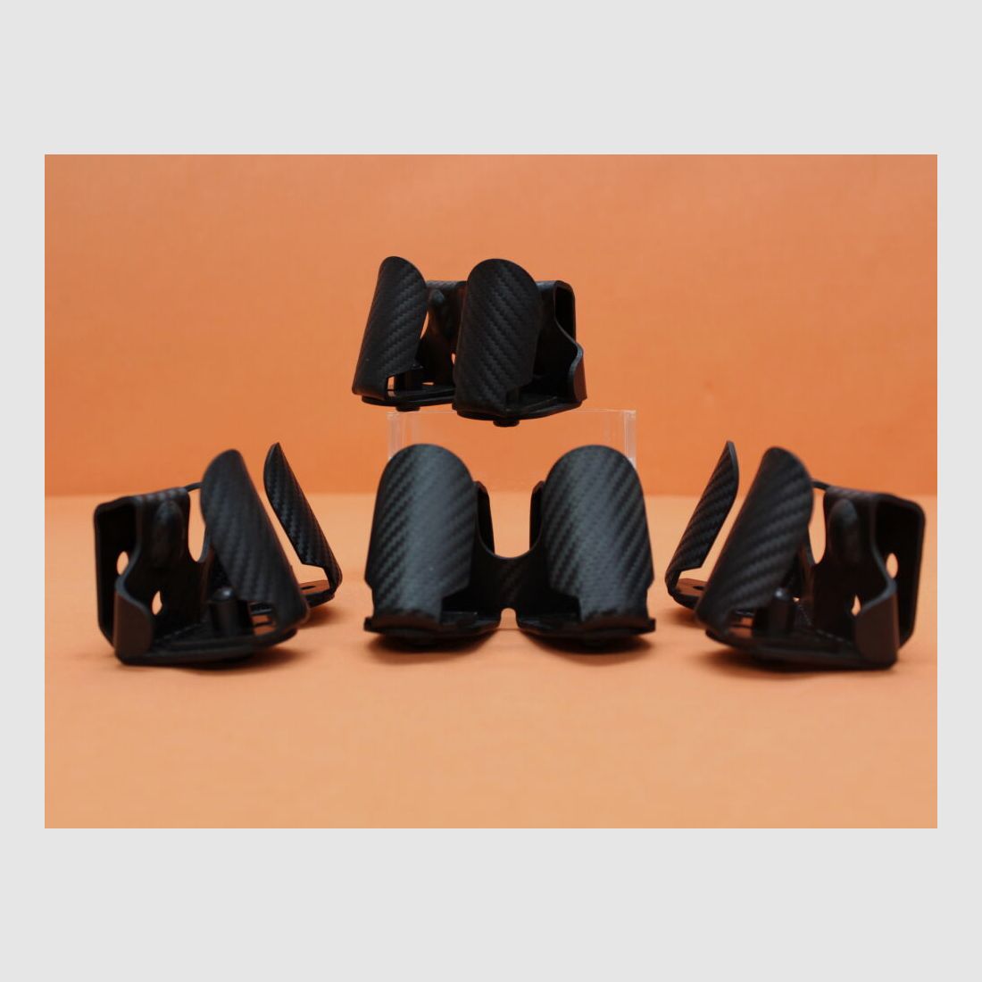 HOGUE HOGUE HoldALL Speed Loader Holder (00574) Universal CF Weave VE 4 piezas soporte doble con clip para cinturón