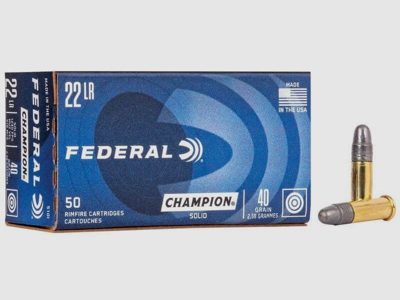 Federal .22 lfb HV Lightning Solid Champion KK Kleinkaliber 40 grs. - 500 St.
