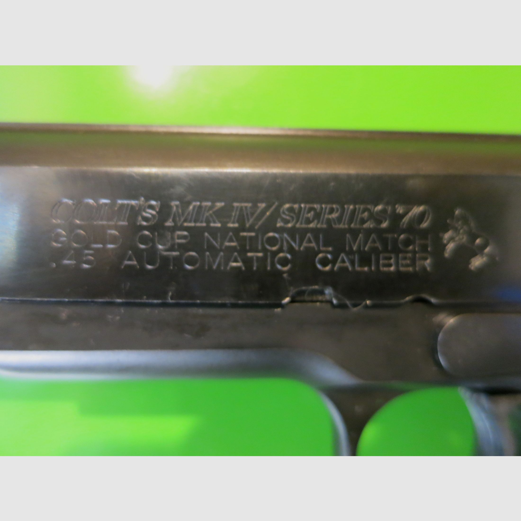 Colt Pistole 1911 National Match Gold Cup; Wilson-Lauf 5" mit Kompensator, .45ACP       #74-