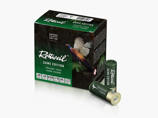 Rottweil 2406601 Game Edition Pheasant 12/67.5 2.7 mm Shot Cartridge