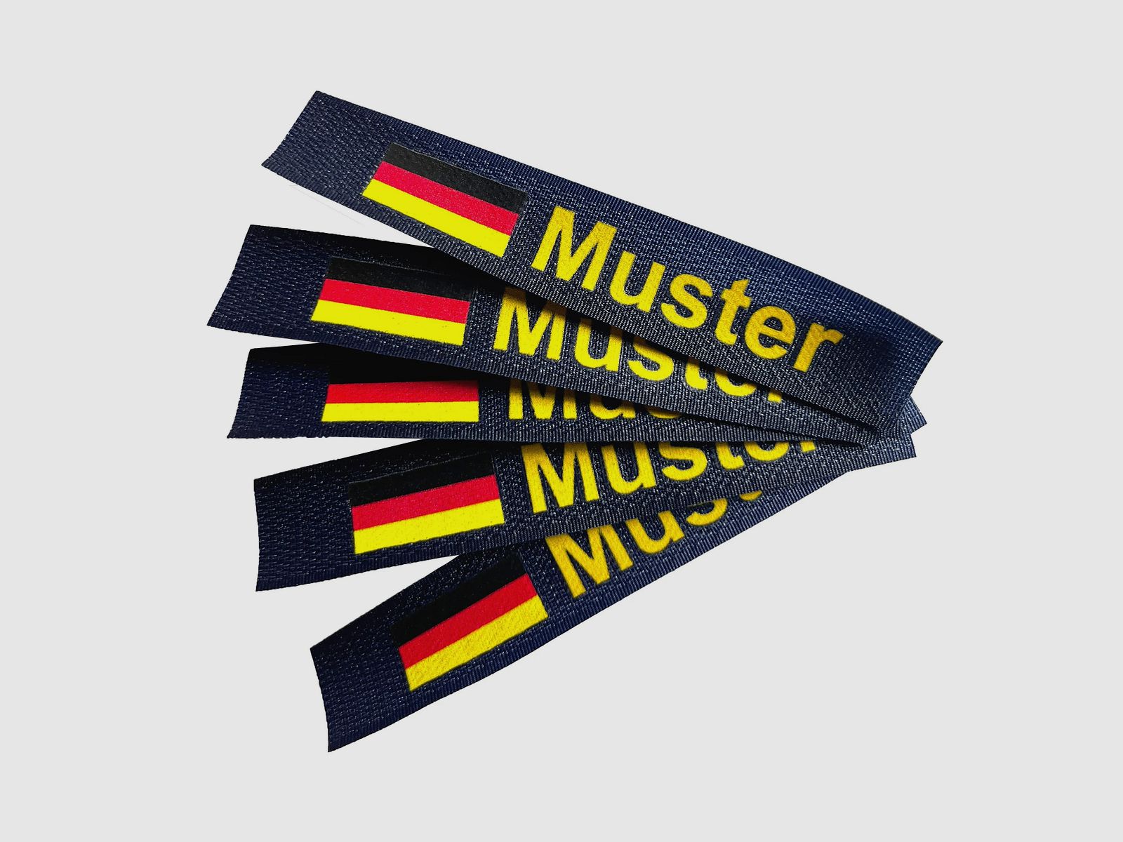 ASMC Namensbänder 5er Set mit Flagge Navy