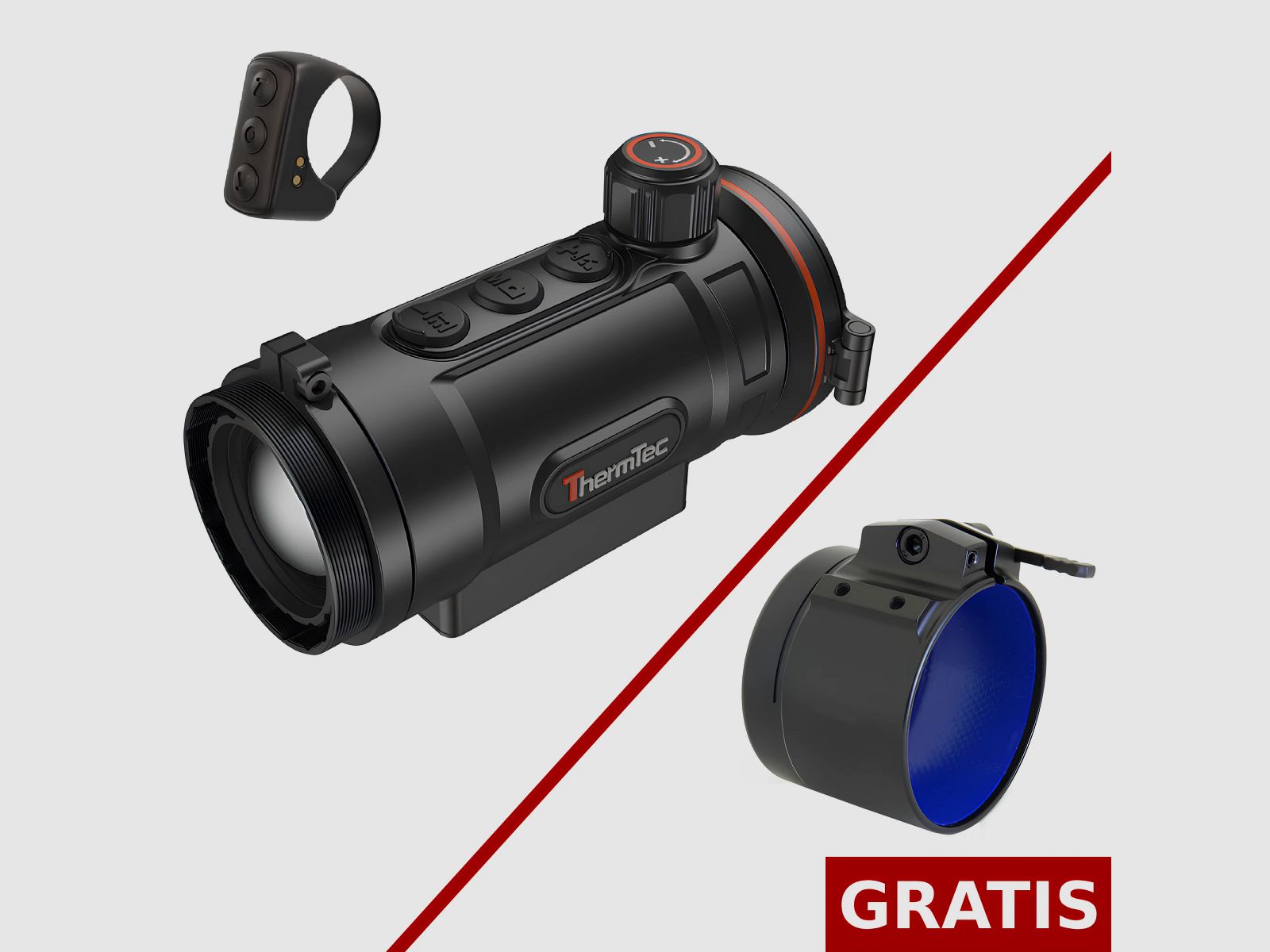 ThermTec HUNT 650 Wärmebild-Vorsatzgerät - Lieferumfang ohne Adapter 50 mm