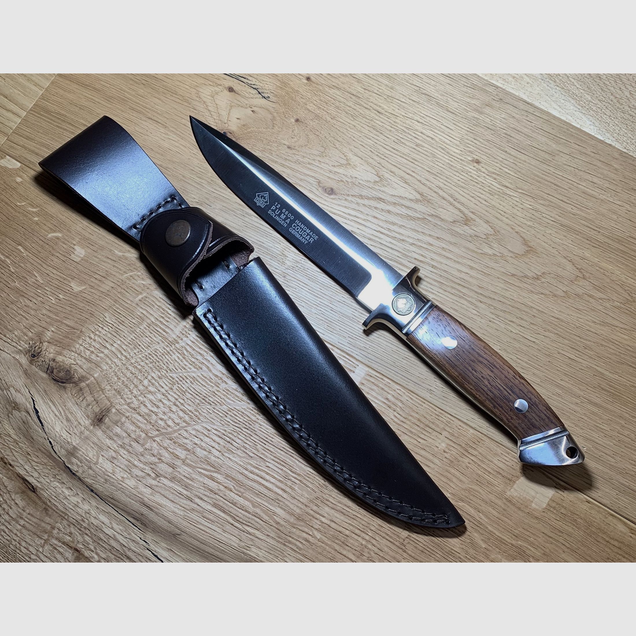 Cuchillo de caza PUMA COUGAR cuchillo de colección de madera