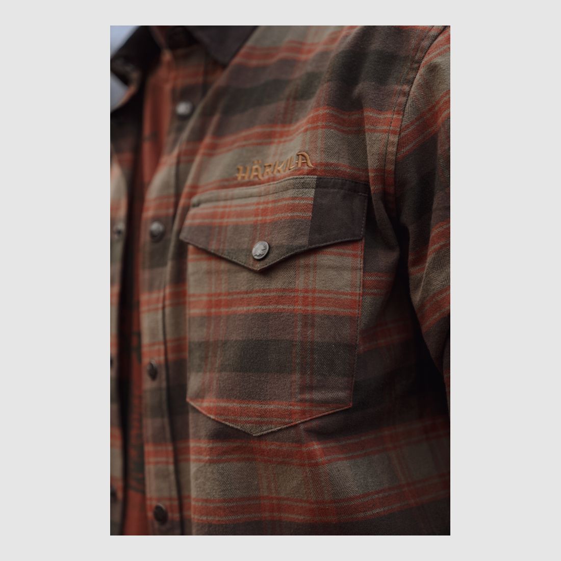 Koszula Harkila Aivak L/S / Autumn orange check, zdjęcie 3 z 10