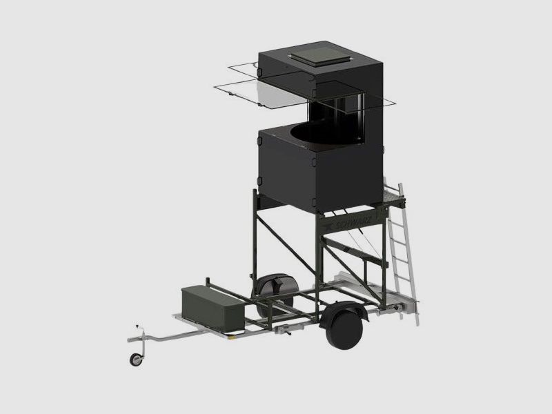 Schwarz Mobile Jagdkanzel in schwarz