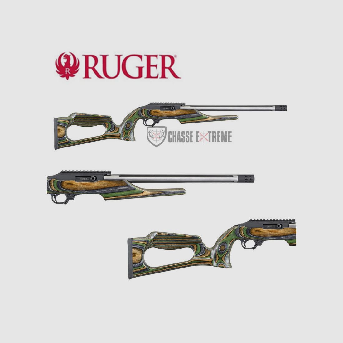 RUGER 10/22 Wettbewerbsbüchse Lamelle Grün 41cm Kal. 22lr