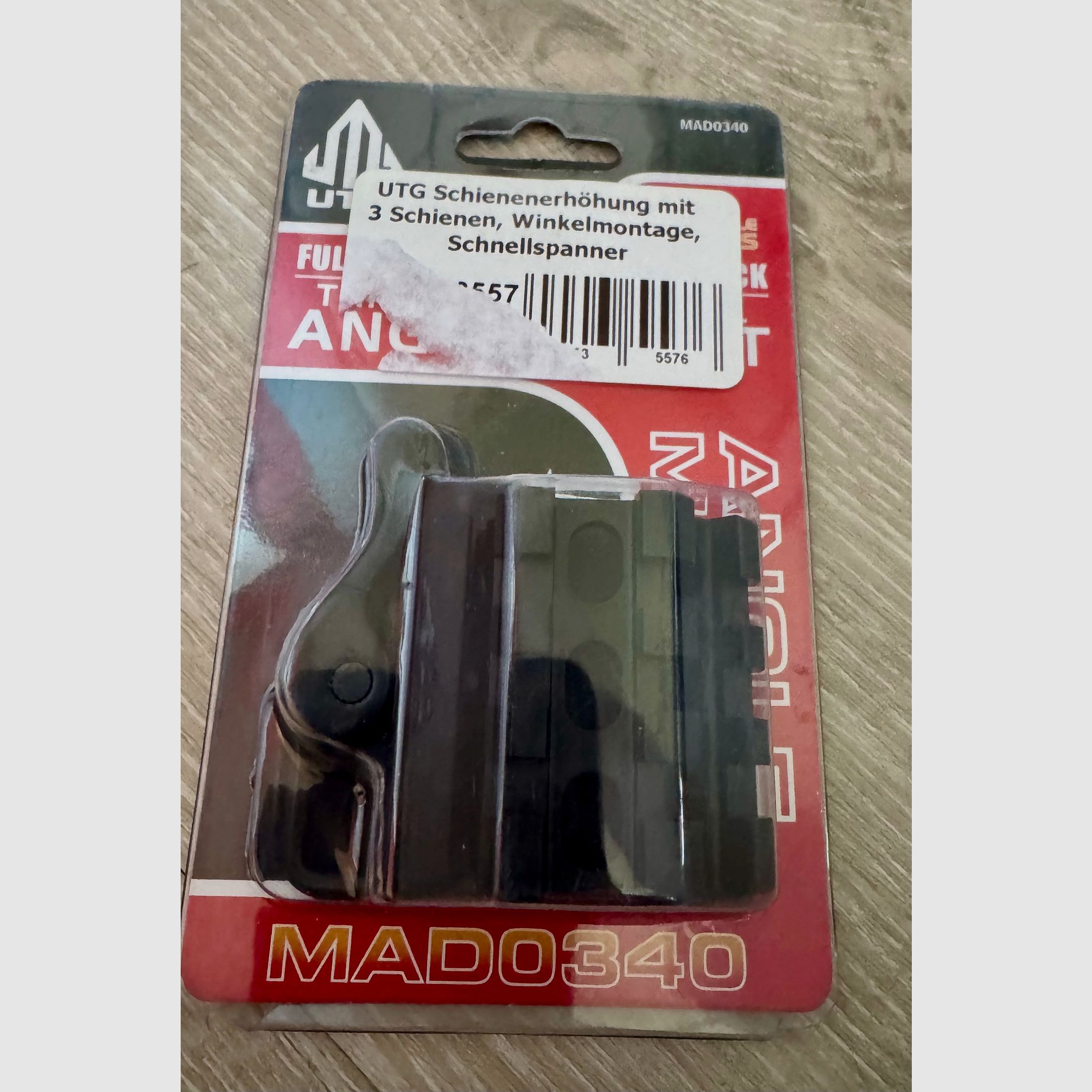 UTG riser con 2 rail, montaggio angolare, QD