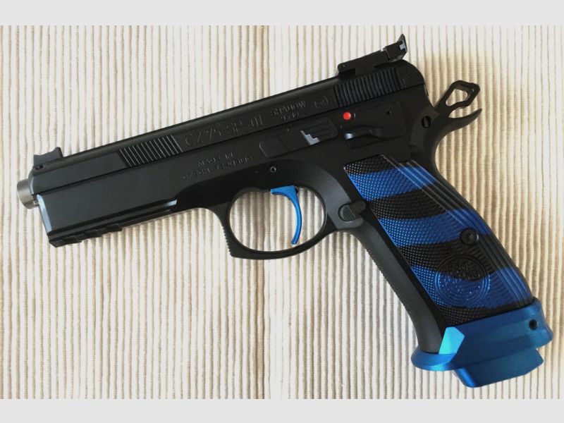 Ha. Pistole CZ 75 SP-01 Shadow "Boa" Blau, Pro Tuning, Kal. 9mmLuger, NEU sofort lieferbar!