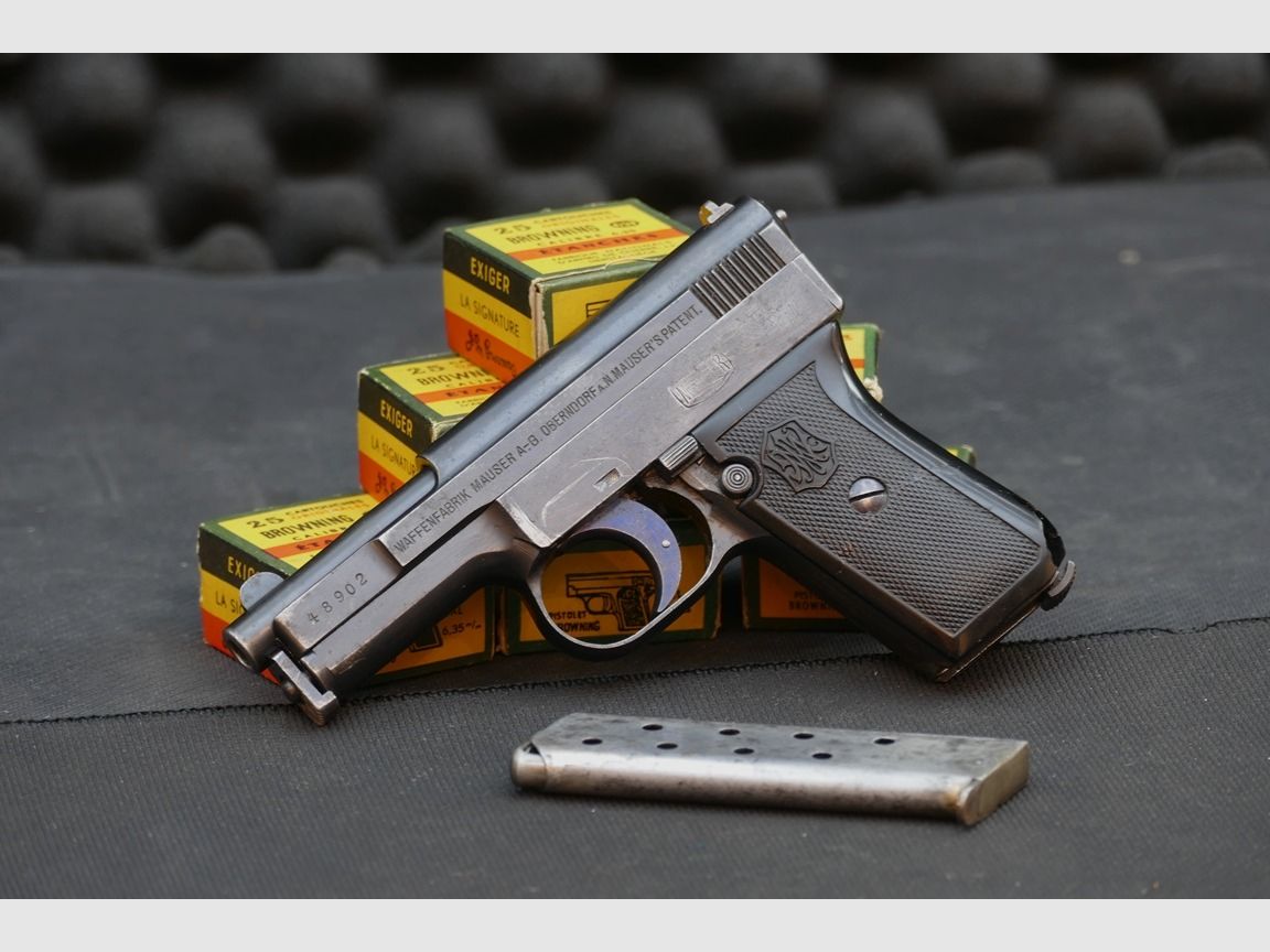 Mauser 1910, 765 mm Browning, nośnik części zamiennych, lufa powiększona.