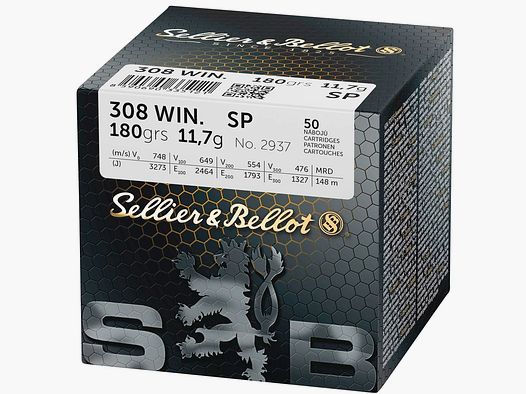 .308 Win. Teilmantel 11,7g/180grs. Sellier & Bellot
