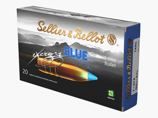 Sellier & Bellot 2003939 7x57 R TXRG blue 9,7g 150grs. 20 Stk bleifrei