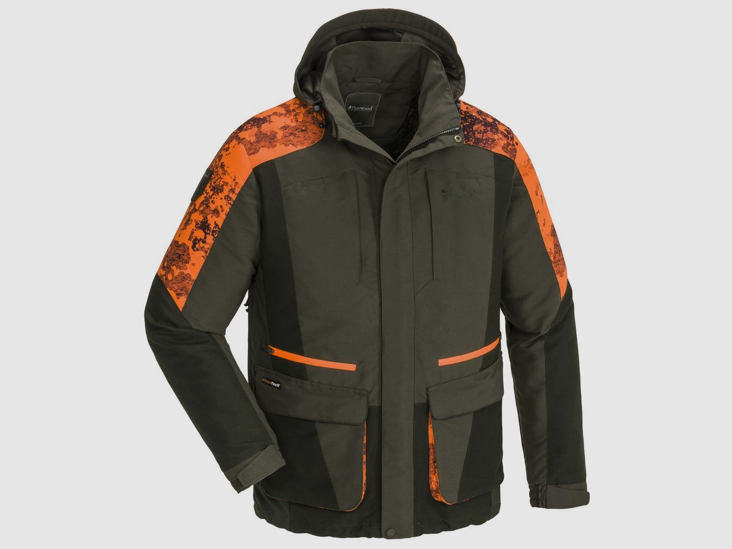 Pinewood Forest Camou Hunting Jacket Size: S, Color: Moss Green/Strata Blaze