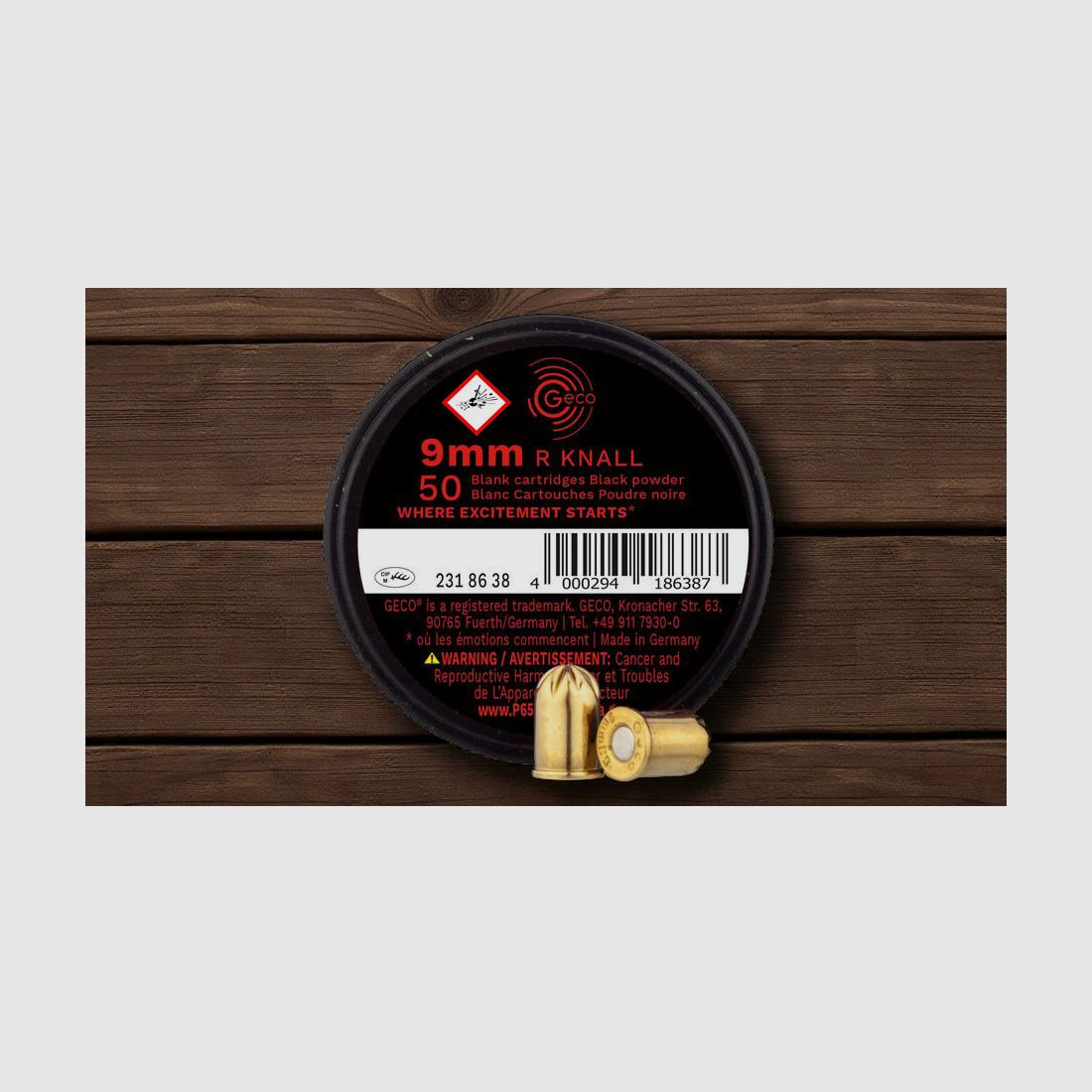 Geco Platzpatrone 9mm R Knall RK