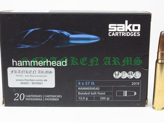 Sako	 Hammerhead 8x57IS 200gr. 13,0g 20 Stück Staffelpreise