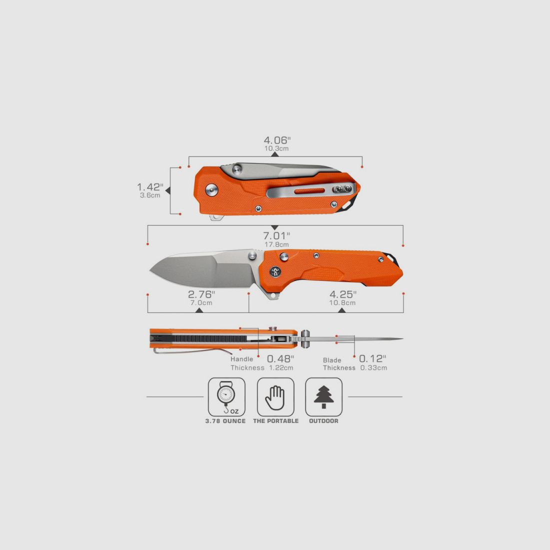 Messer Remette Cosmic Orange RTCO-GO, Bild 3 von 11