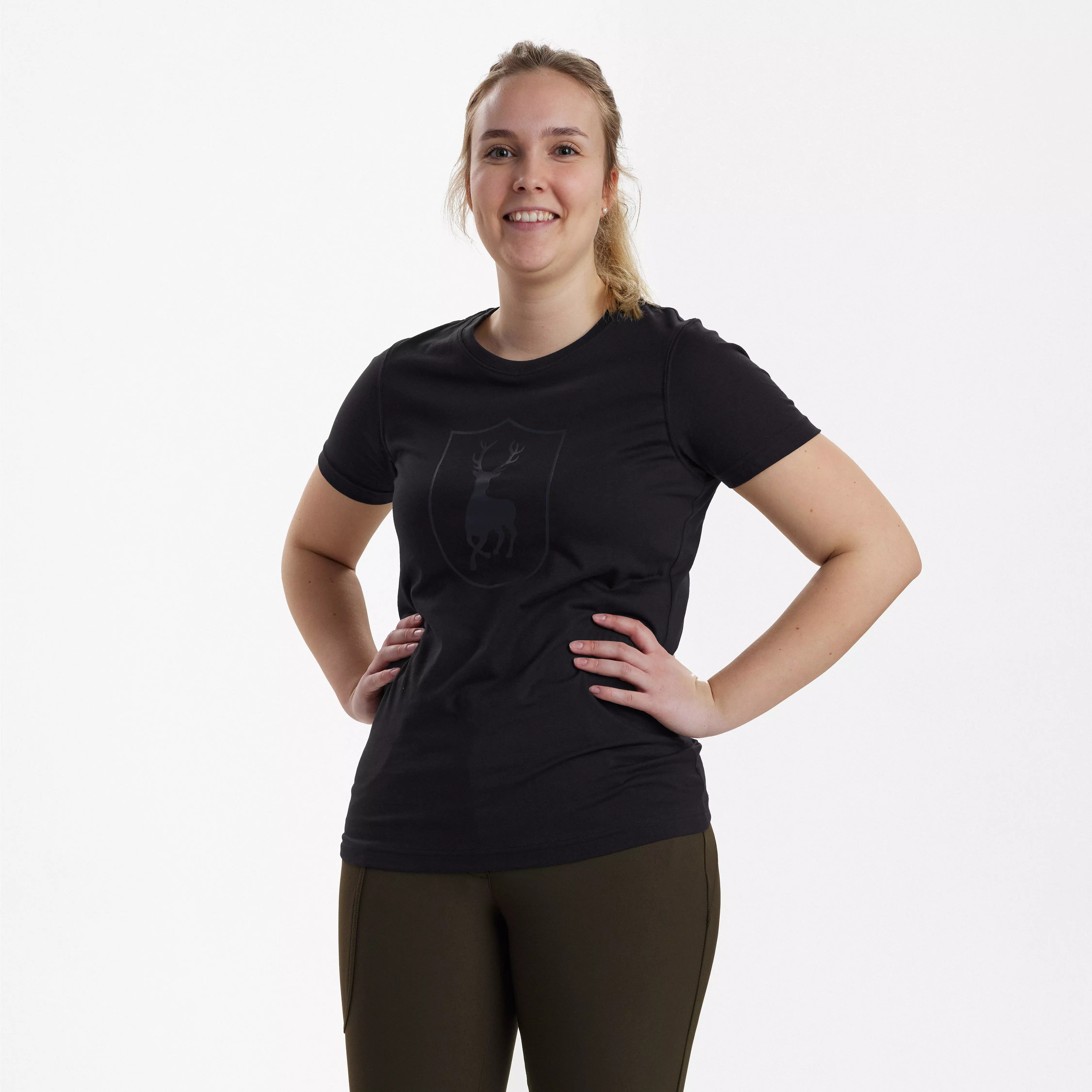 Lady Logo T-shirt - Zwart, afbeelding 1 van 5