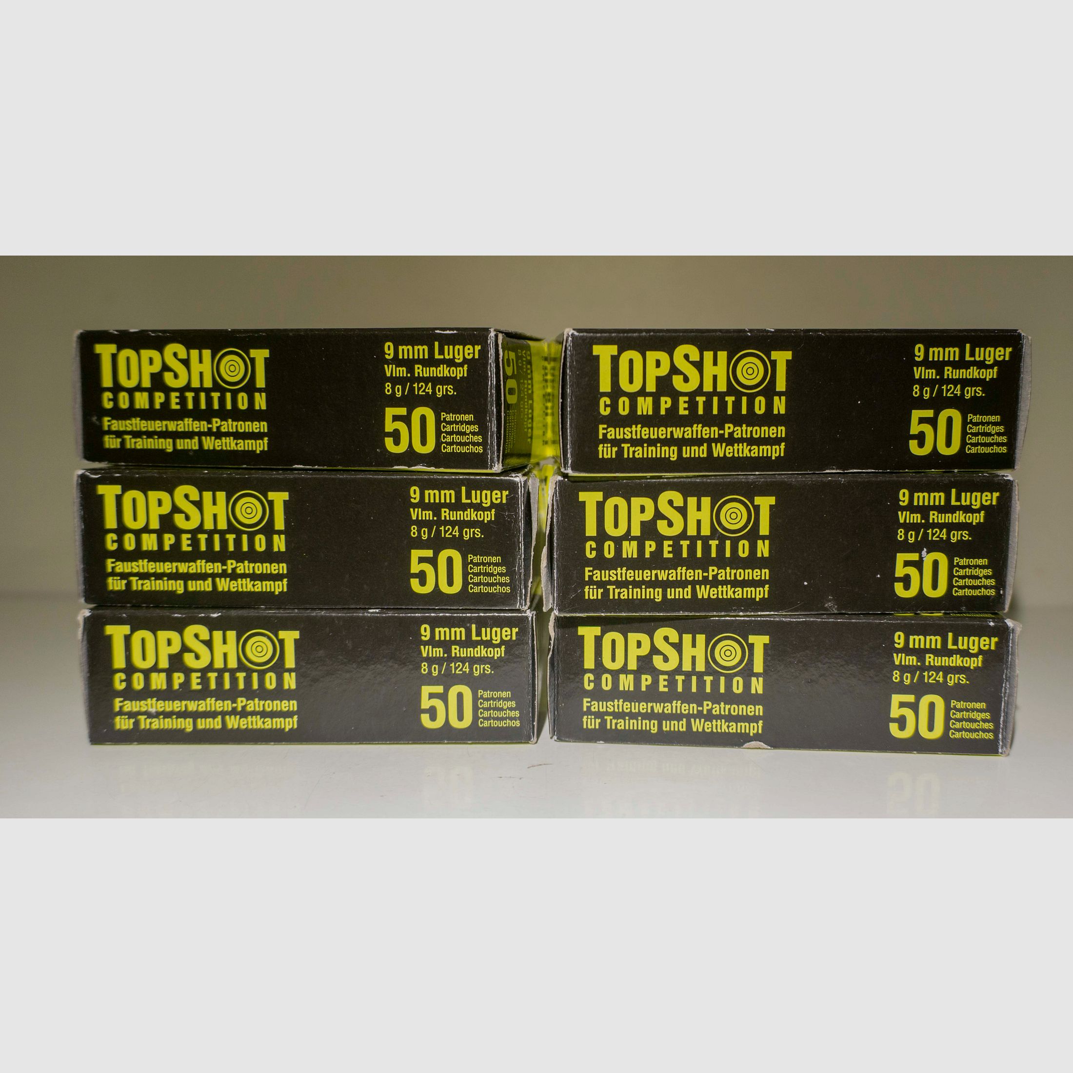 TopShot competition 9mm Luger ammunition VLM round nose