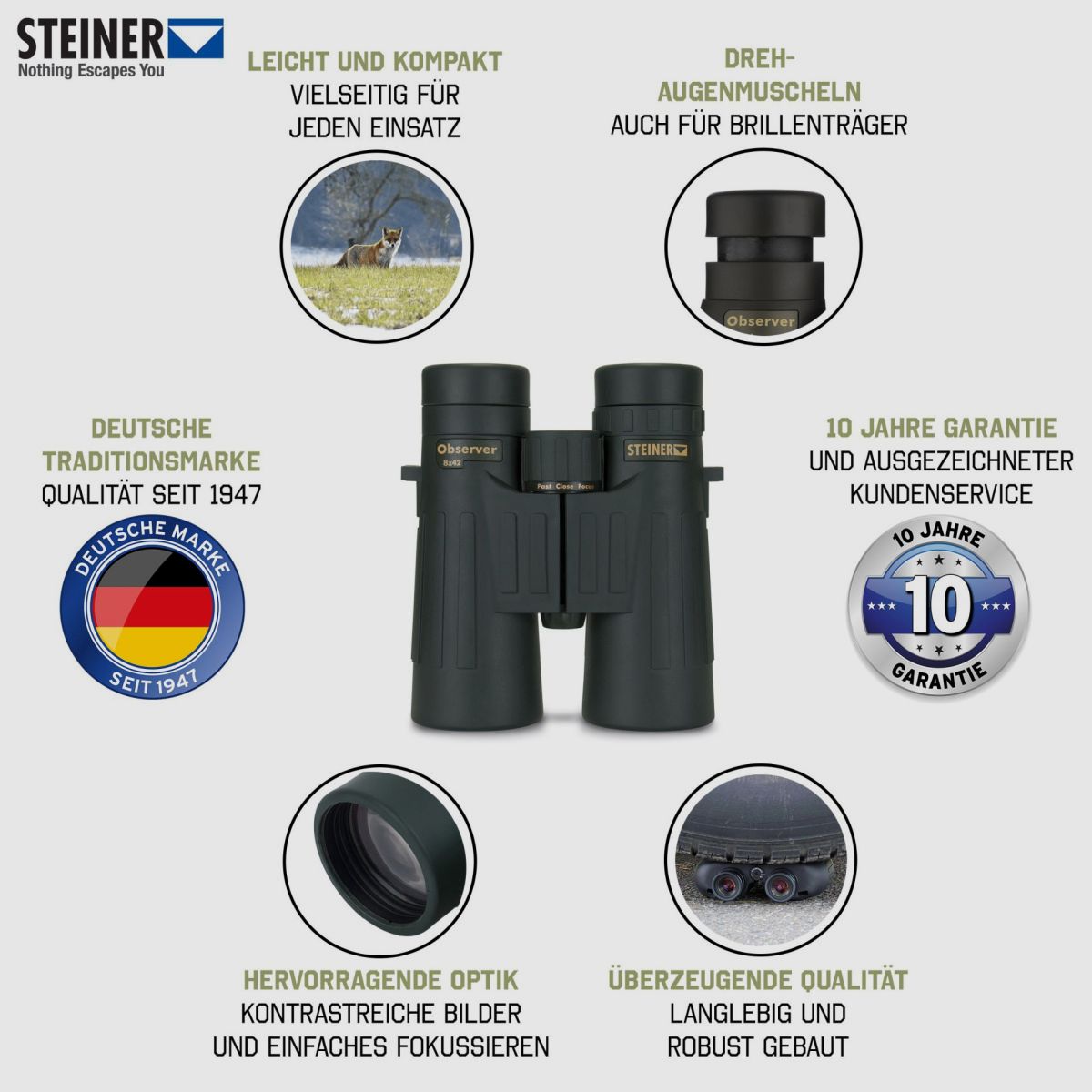 STEINER binoculars Observer 8x42
