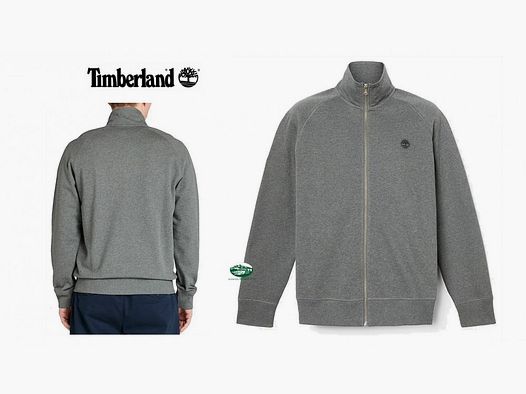 TIMBERLAND Felpa Exet Brushed full zip colore grigio