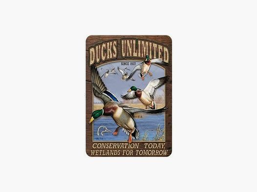 Metall-Dekorplatte Ducks Unlimited Stockente