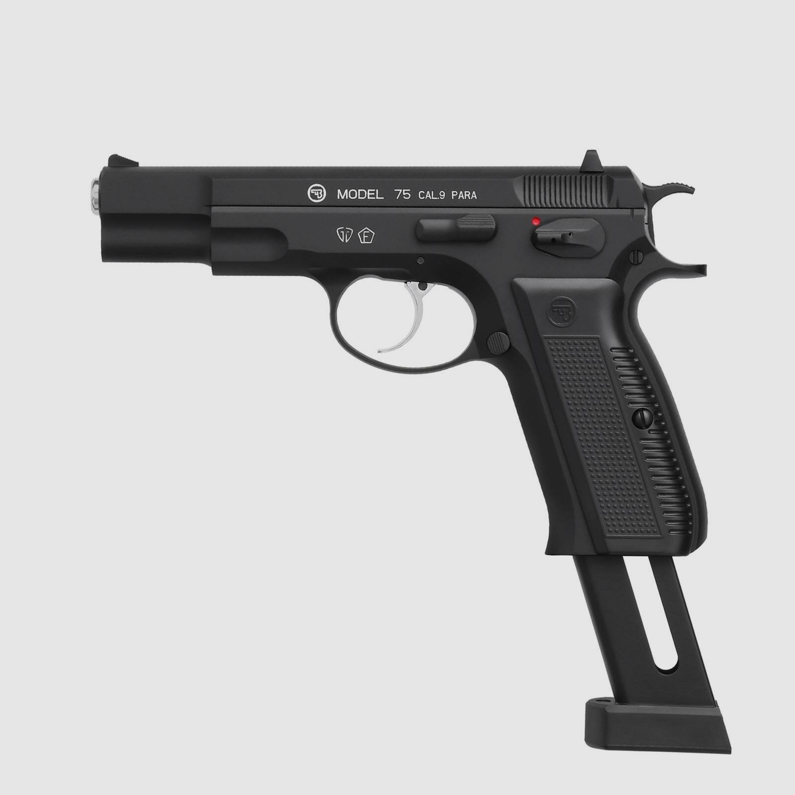 Luftpistolenset CZ 75 4,5 mm Stahl BB Co2-Pistole Vollmetall Blow Back (P18) + 10 Co2-Kapseln Umarex + 1500 Stahl BB's Umarex